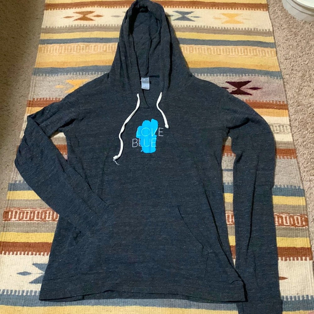 Love Blue hoodie, size small, Lake Tahoe hoodie